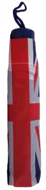 FOLDING UNION JACK UMBRELLA WITH COVER