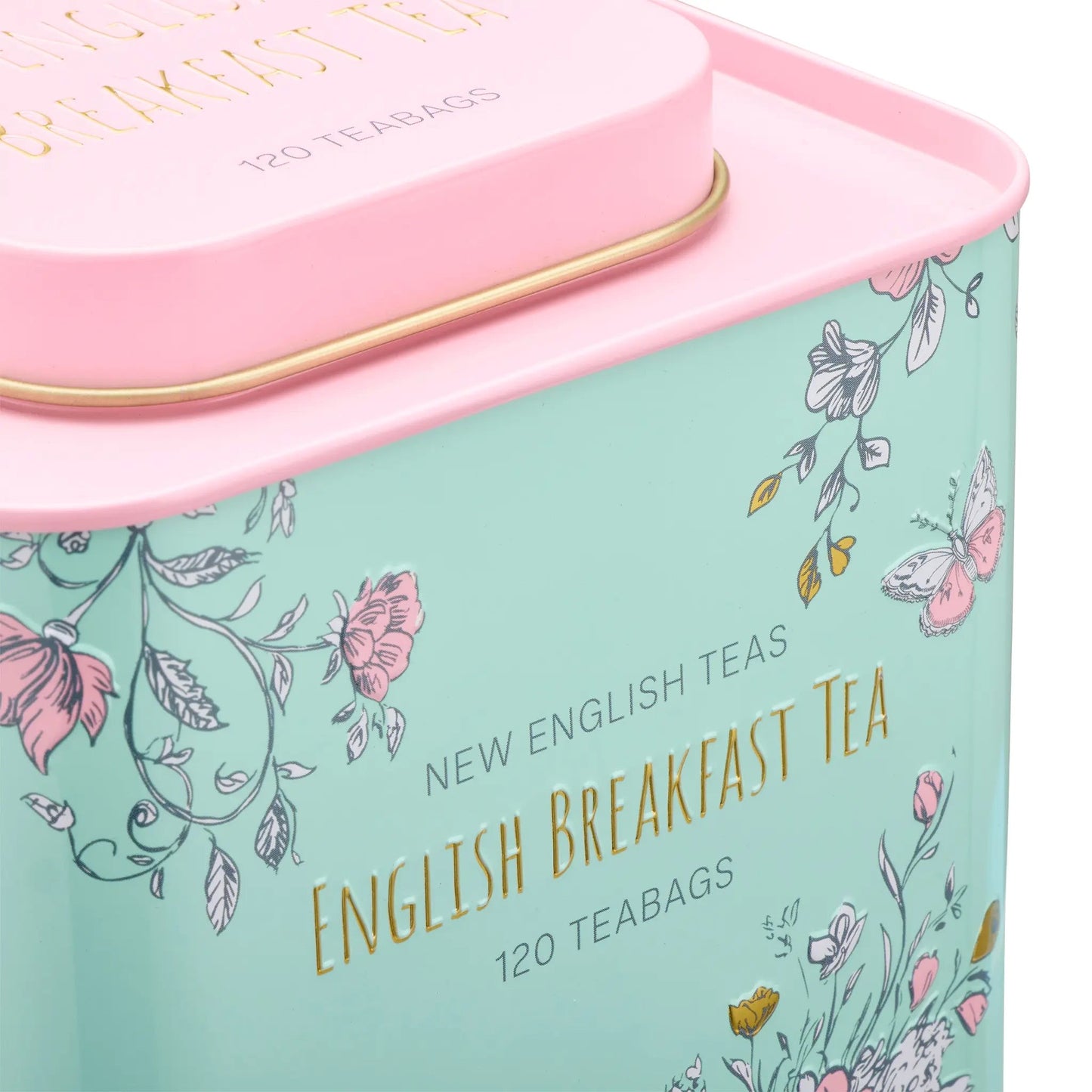 New English Teas - English Cottage - Square Tea Caddy - 120 teabags