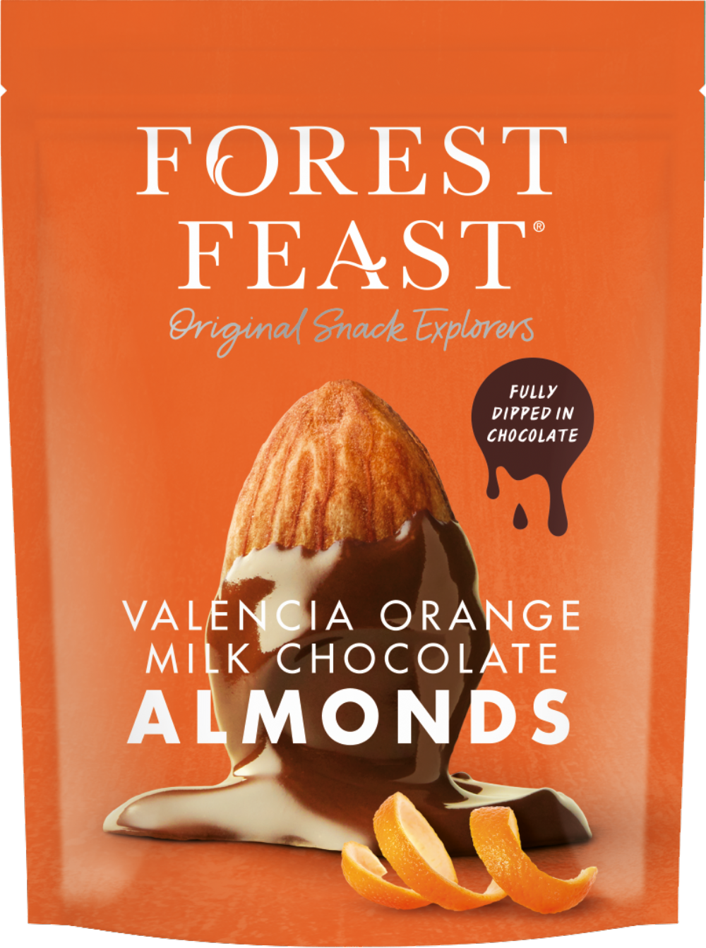 Forest Feast Valencia Orange Milk Chocolate Almonds 120g