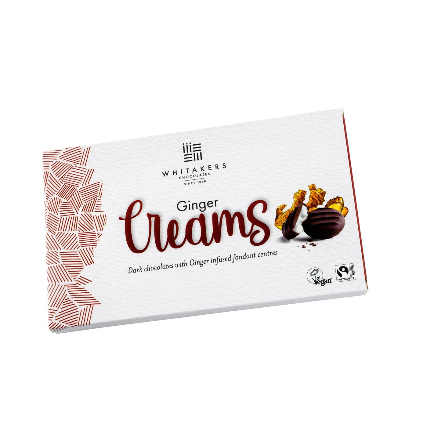 Whitakers dark chocolate covered ginger fondant creams