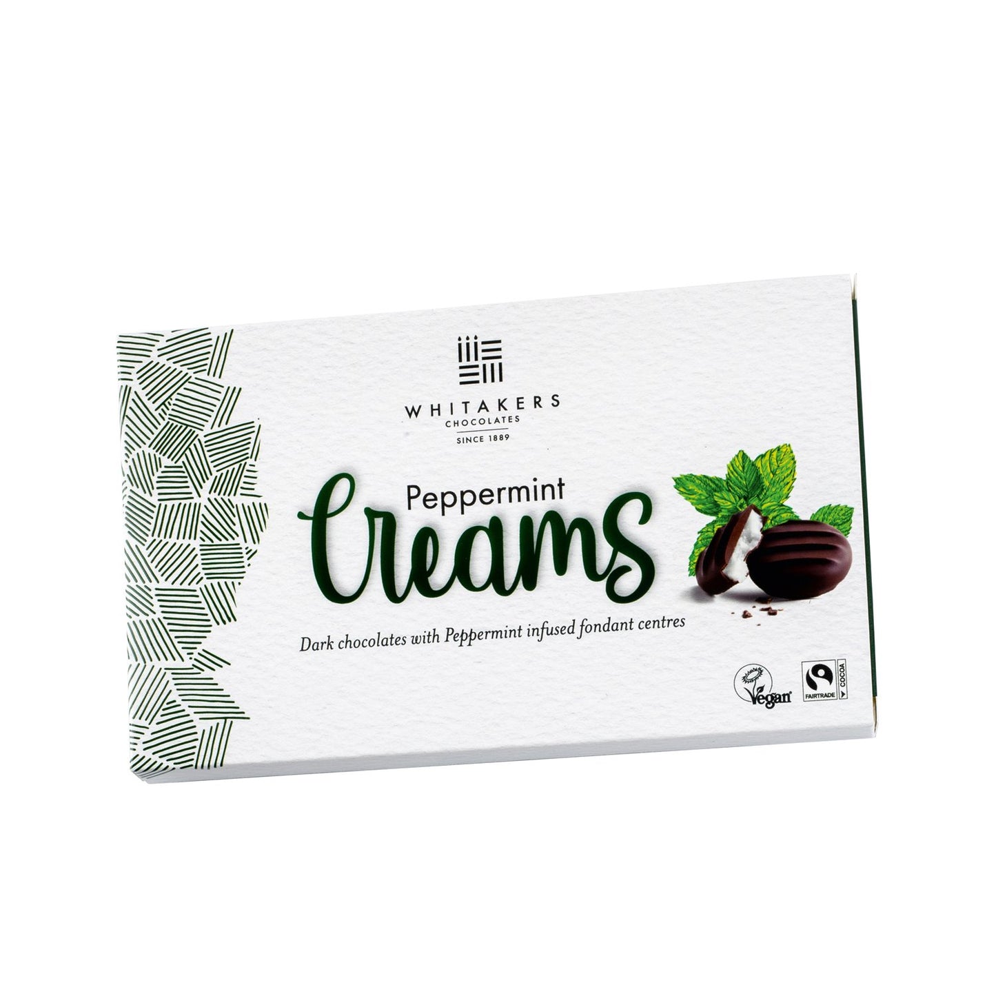 Whitakers dark chocolate covered peppermint fondant creams