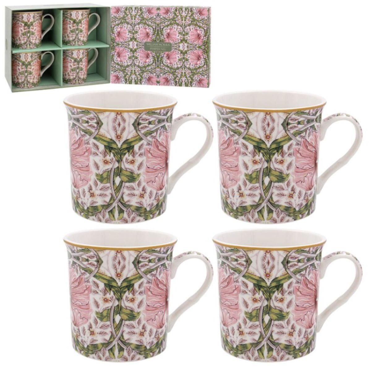 William Morris Pimpernel Mugs Set of 4