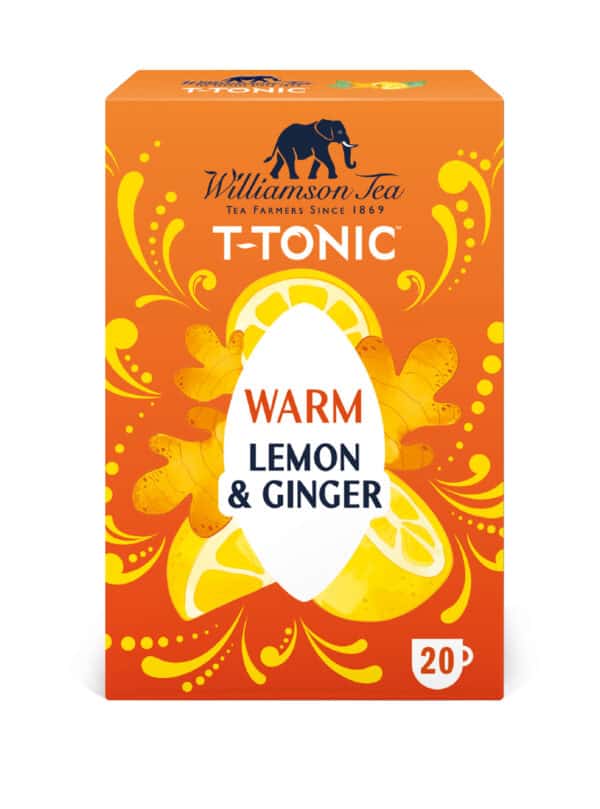 Williamson Tea - T-Tonic Lemon & Ginger - Lemon & Ginger 20 teabags 30g/1.05oz