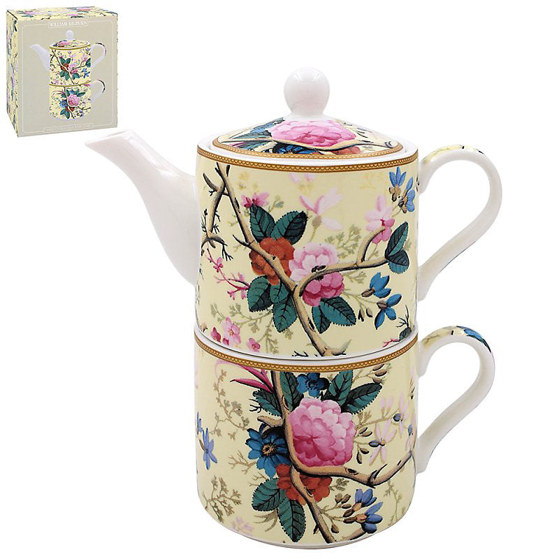 Tea For One Ceramic Kilburn W.Morris Floral Teapot Tea Server Set