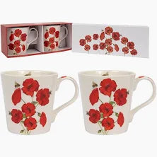 Bee-Tanical Poppy Mug Set of 2
