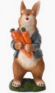 Country Living Rabbit with Bunch of Carrots Ornament