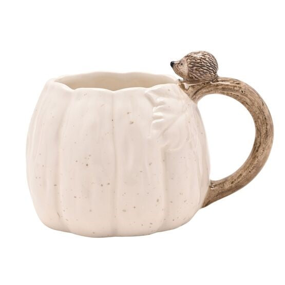 Country Living Pumpkin Mug with Hedgehog On The Handle