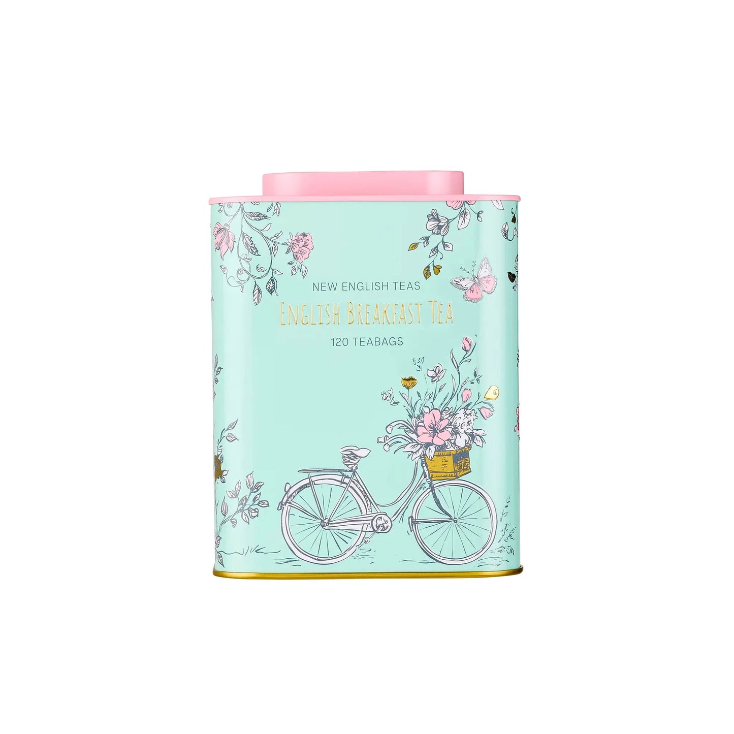 New English Teas - English Cottage - Square Tea Caddy - 120 teabags