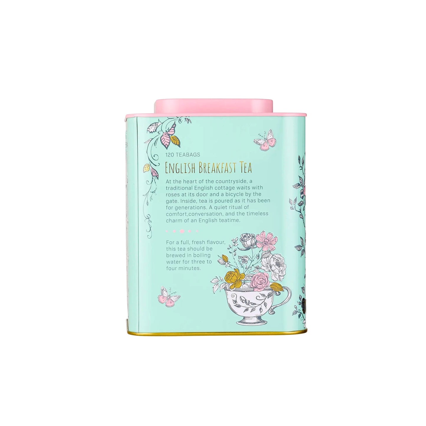 New English Teas - English Cottage - Square Tea Caddy - 120 teabags