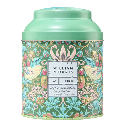 William Morris - At Home - English Breakfast - 40 TEA BAGS IN AN EMBOSSED ROUND TIN