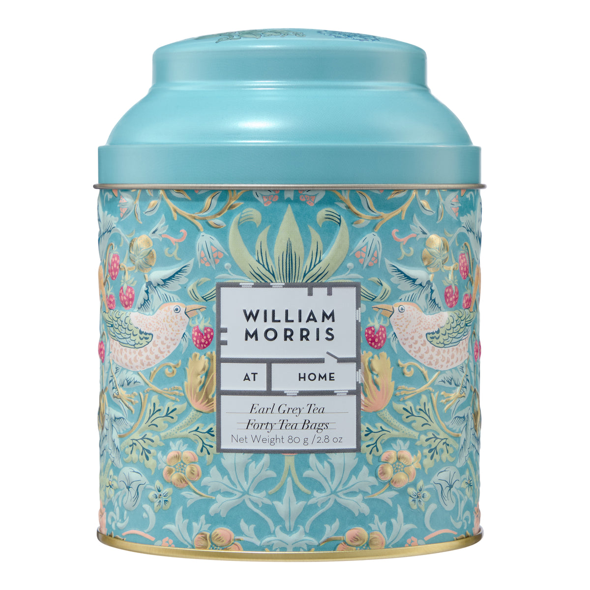 William Morris - At Home - Earl Grey - 40 TEA BAGS IN AN EMBOSSED ROUND TIN
