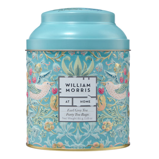 William Morris - At Home - Earl Grey - 40 TEA BAGS IN AN EMBOSSED ROUND TIN