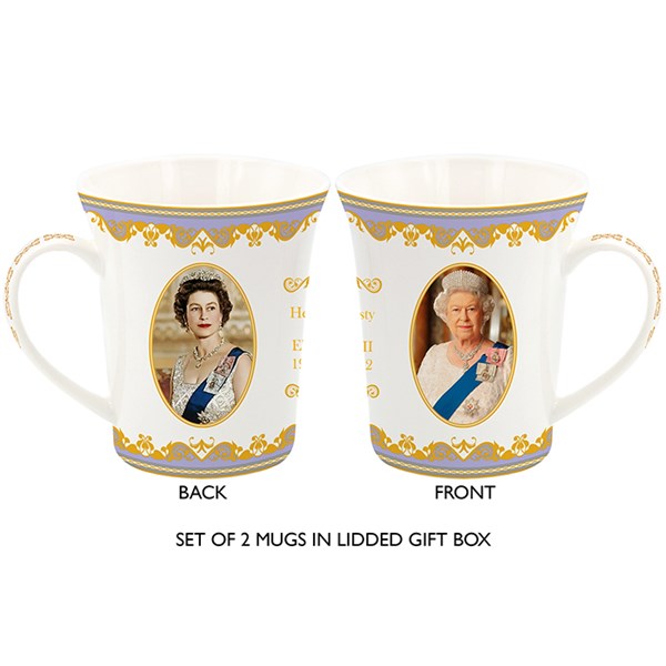 HM QUEEN ELIZABETH II MUG SET2