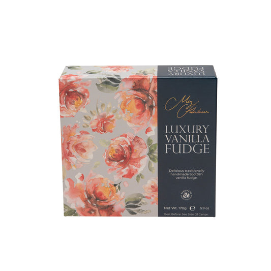 Meg Hawkins Roses carton of vanilla fudge