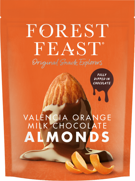 Forest Feast Valencia Orange Milk Chocolate Almonds 120g