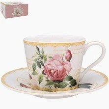 Redoute Rose Cup & Saucer