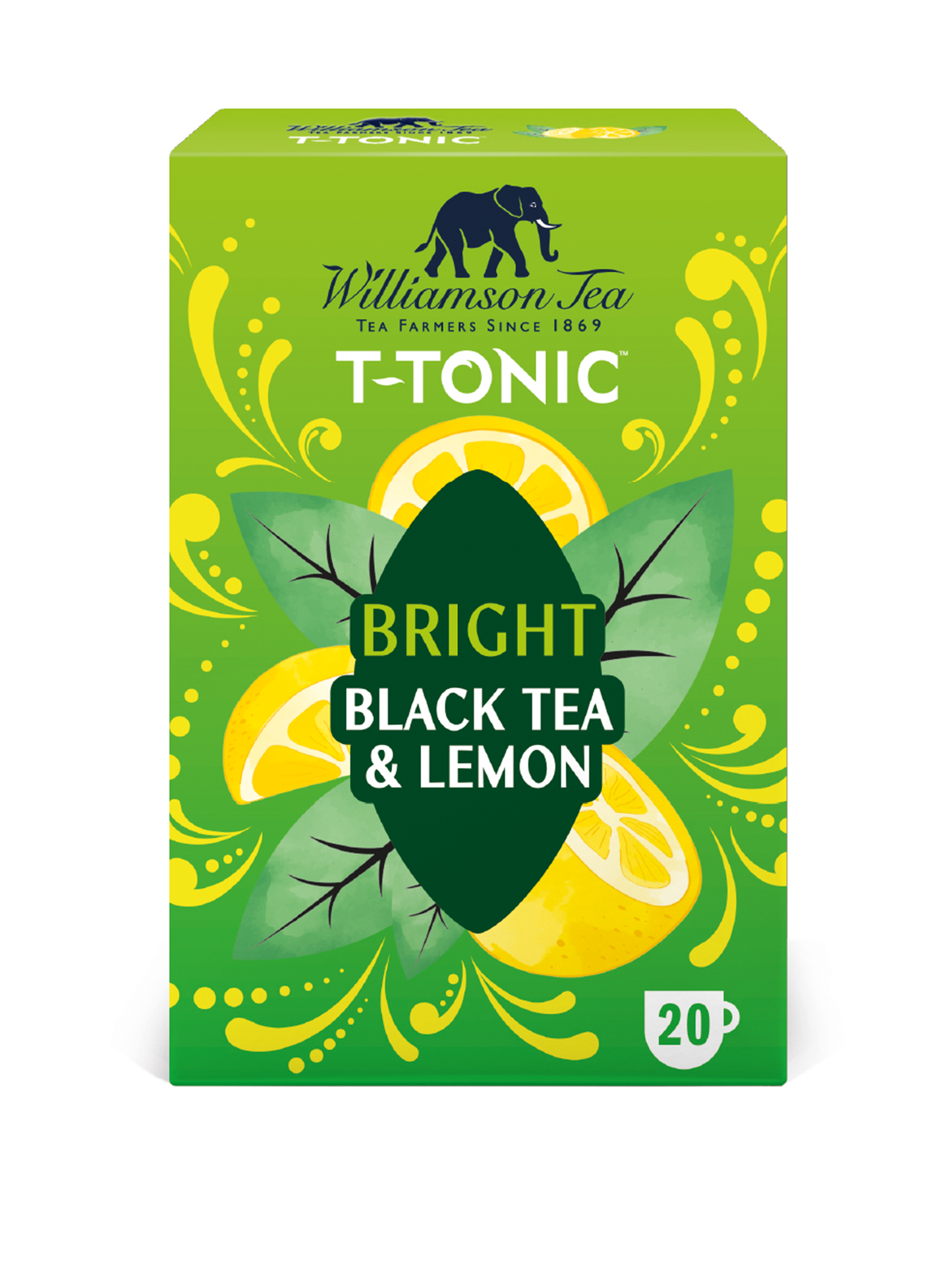 Williamson Tea - T-Tonic Green Tea & Lemon 20 teabags 40g/1.41oz