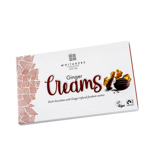 Whitakers dark chocolate covered ginger fondant creams