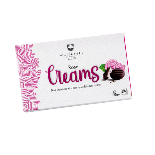 Whitakers dark chocolate covered rose fondant creams
