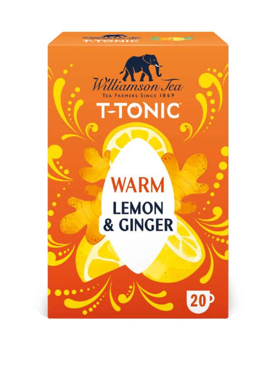 Williamson Tea - T-Tonic Lemon & Ginger -  Lemon & Ginger 20 teabags 30g/1.05oz